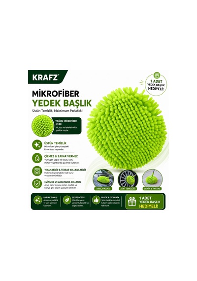 Lexroo Krafz Alüminyum Gövdeli Teleskopik Araç Yıkama Mopu Uzayab