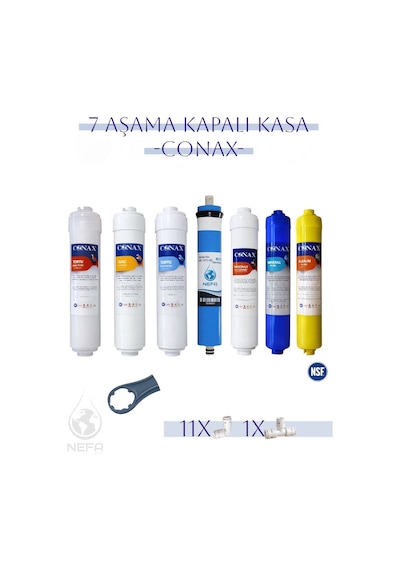 Conax Kapalı Kasa Su Arıtma Cihazı 7'li Filtre Seti - Benc Membran