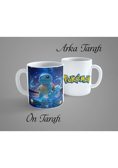 Pokemon Squirtle Porselen Kupa Bardak Beyaz
