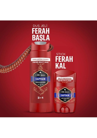 Old Spice Captain Modern Seti Deodorant Stick 50 Ml + Duş Jeli 250 Ml