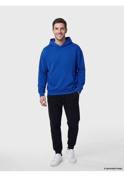 LC Waikiki Lc Waıkıkı Mavi Kanguru Cepli Erkek Hoodie