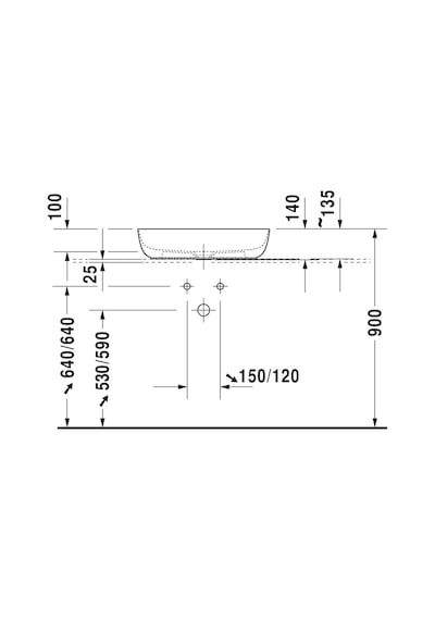 Duravit Luv Canak Lavabo Taslanmıs 600 x 400 MM 0379600000