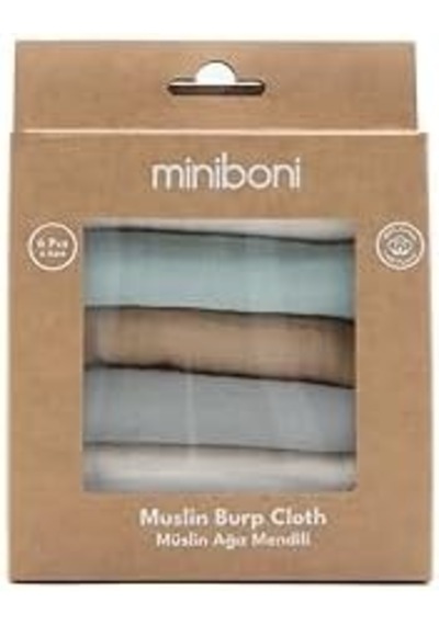 6 Lı Ağız Mendili Bej, Ekru, Mint, Gri
