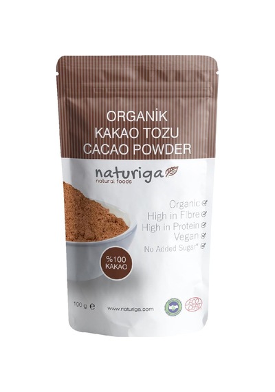 Naturiga Kakao Tozu 100g - Hafif Kavrulmuş, Yüksek Magnezyumlu Tarı