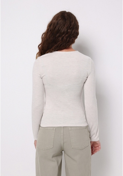Colin's Colins Slim Fit Yuvarlak Yaka Düz Kadın Ekru Tişört Cl1077097 Q1.v2 Ecm Ecru Melange Colin's Colins Slim Fit Yuvarlak Yaka Düz Kadın Ekru Tişört Cl1077097 Q1.v2 Ecm Ecru Melange