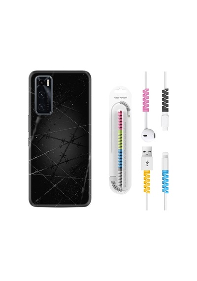 Vivo Y70 Kılıf Kablo Koruyuculu Dikenli Tel 1779