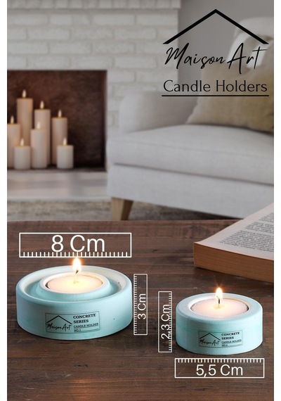Holder 2'li Set Mumluk Tea Light Mumluk Seti Dekoratif Şamdan Mumluk 001