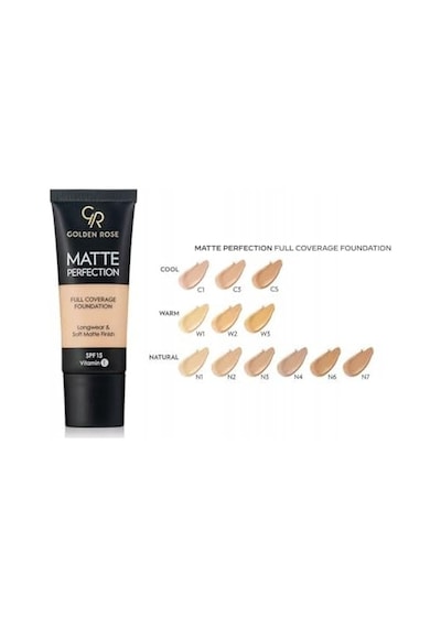 Perfection Foundation - Warm 01 - Yoğun Kapatıcı Mat Fondöten 0
