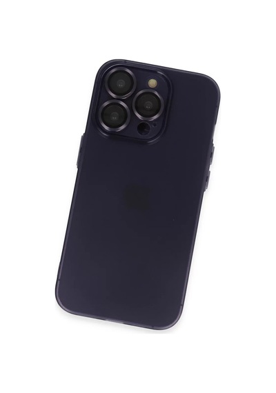Newface Apple İphone 14 Pro Max Kılıf Luko Lens Silikon - Derin Mor