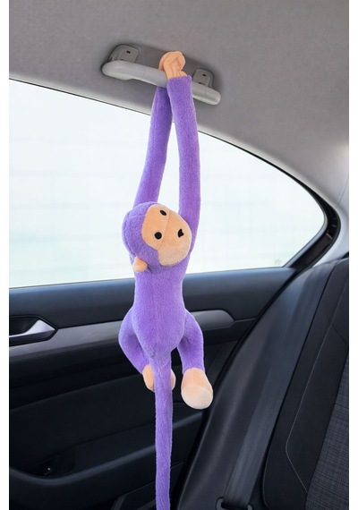 Elleri Yapışan Oyun Ve Uyku Arkadaşı Peluş Maymun Oyuncak Sarılan Maymun M0005 Mor