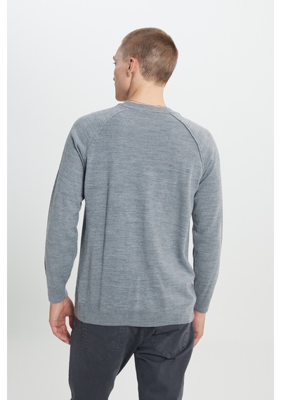 AC&Co / Altınyıldız Classics Erkek Grı Standart Fit Normal Kesim Bisiklet Yaka Jakarlı Triko Kazak Gri AC&Co / Altınyıldız Classics Erkek Grı Standart Fit Normal Kesim Bisiklet Yaka Jakarlı Triko Kazak Gri
