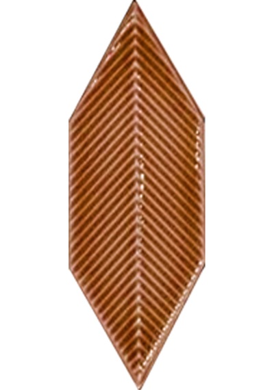 Armada Çini 05x15 Cm Çizgili Yaprak Desen Karamel Çini Seramik
