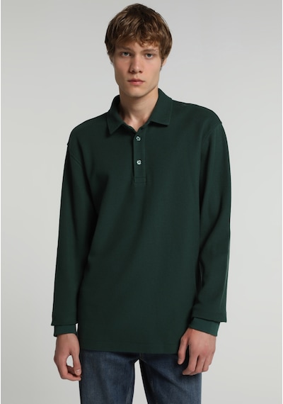 Colin's Colins Relaxed Fit Polo Yaka Düz Erkek Yeşil Uzun Kol Tişört Cl1083184 Q1.v1 Grn