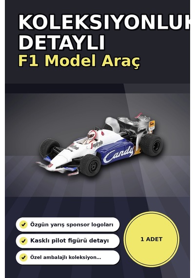 Diecast 1/64 Formula 1 Aracı Toleman Tg184 Johnny Cecotto Monako 1984 Yarış Modeli Tekli Bx-313384