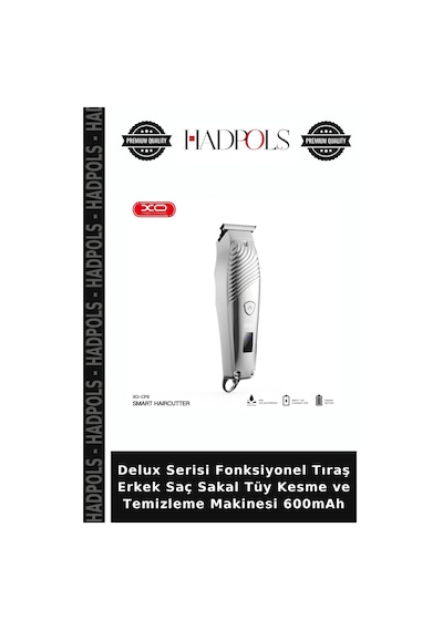 Delux Serisi Fonksiyonel Tıraş Erkek Saç Sakal Tüy Kesme Ve Temizleme Makinesi 600mah