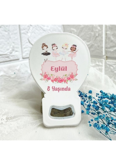 Doğum Günü Hediyesi Balerin Baskılı Açacak Magnet Hediye 15 Adet +3