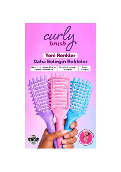 Proco Beauty Proco Beauty Pro Curlybrush - Mavi - Kıvırcık Saçlar İçin Bukle Belirginleştirici Saç Fırçası