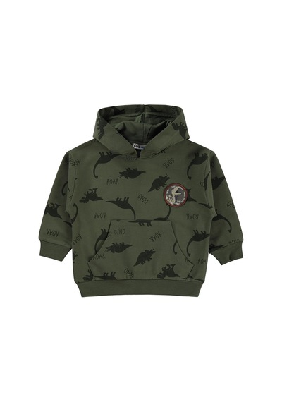 Civil Boys Dınosaur Walk Emp.etiketli 2-5 Yaş Sweatshirt - Haki Koyu Haki