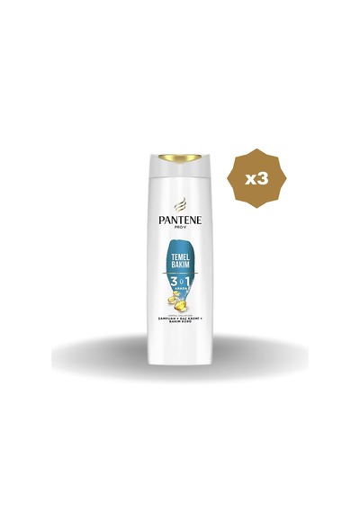 Pantene Temel Bakım 3'ü 1 Arada Şampuan 400 Ml - 3 Adet