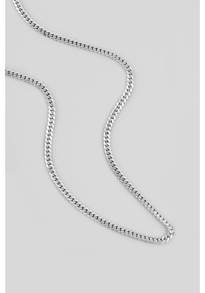 So Chic Modern Stil 60 Cm Gümüş Erkek Kolye