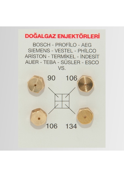 100 Takım Doğalgaz Dönüşüm Ocak Memesi Üniversal