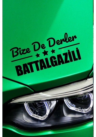 Malatya Battalgazi Özel Araç Çıkartma Malatya Bize De Derler Battalgazili40x15 Cm Araç Stickerı 40 CM - Siyah