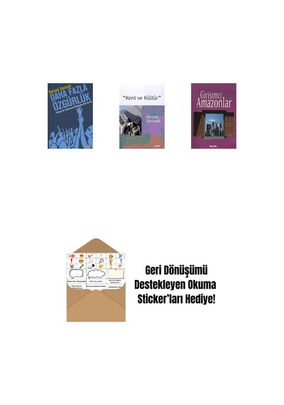Daha Fazla Özgürlük + Kent Ve Kültür + Girişimci Amazonlar + Okuma Sticker'ları