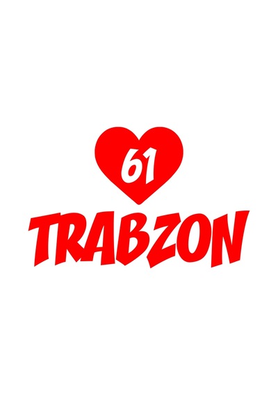 Kalpli 61 Trabzon Araba Sticker 17x17 Cm Kırmızı