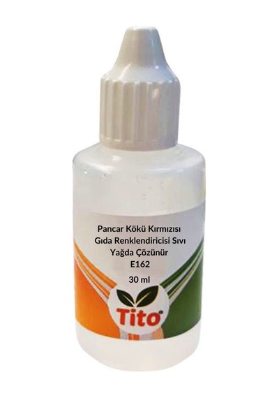 Pancar Kökü Kırmızısı Gıda Renklendiricisi Sıvı Yağda Çözünür E162 30 Ml