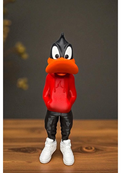 26 Cm 3d Baskı Daffy Duck Figürü, Looney Tunes Figür, Çizgi Film Figürü Space Jam - Daffy Duck