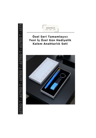 Özel Seri Tamamlayıcı Yeni İş Özel Gün Hediyelik Kalem Anahtarlık Seti Çok Renkli