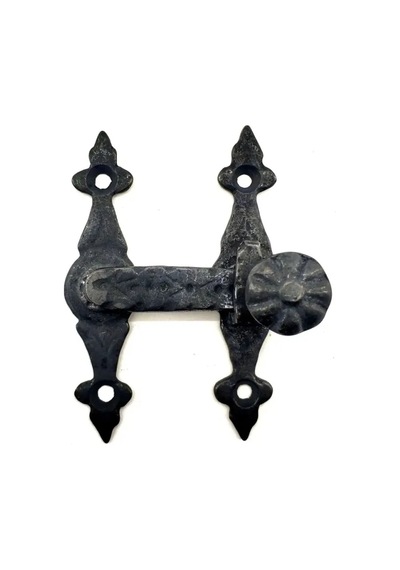 Jenerik Antika Tarz Dekoratif Pirinç Kapı, Pencere Mandalı - 82x65 Mm, Oksit