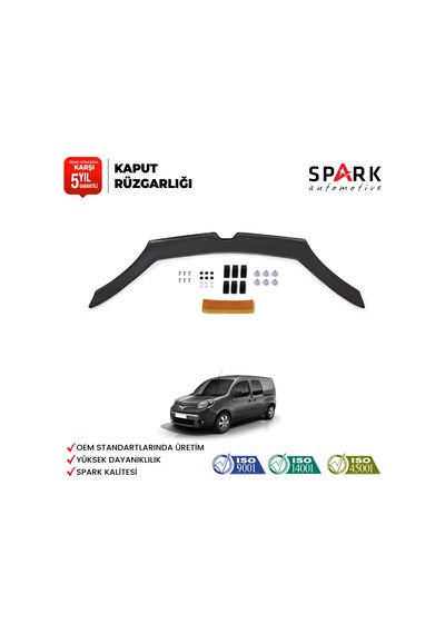 Renault Kangoo 2014-2021 Yıl Aralığı Uyumlu Kaput Rüzgarlığı 3mm