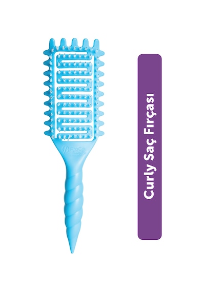Pro Curlybrush - Kıvırcık Saçlar İçin Bukle Belirginleştirici Saç Fırçası Mavi