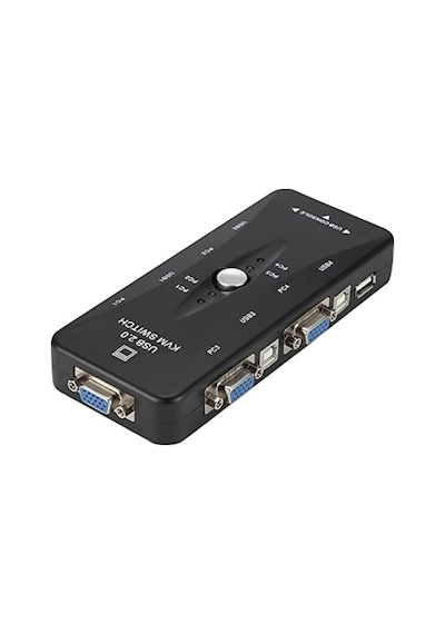 1 Monitör 4 Kasa Kvm Switch 4 Port Usb Kvm Switch