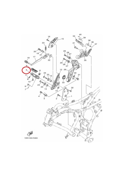Yamaha Mt07  Sağ Ön Sürücü Basamak 1Ws-27461-00