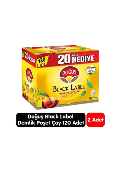 Doğuş Black Label Demlik Çay 120 Adet 2 Paket