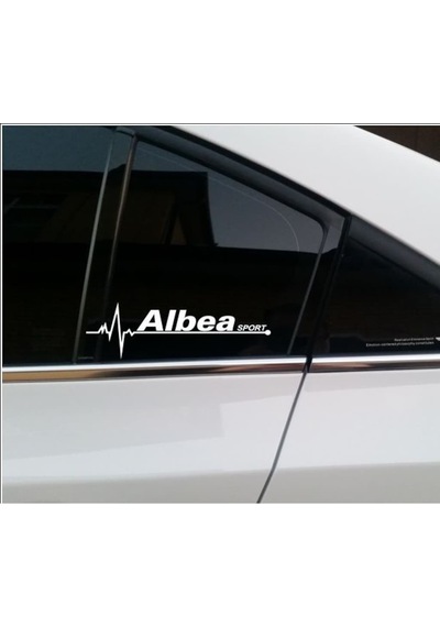 Oto Sticker Fiat Albea Nabız Kalp Atışı Sticker 2 Adet