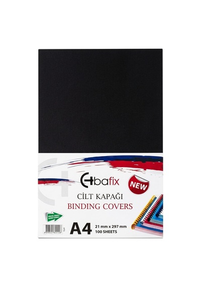 Bafix Cilt Kapağı Plastik Opak A4 160 Mıc Siyah