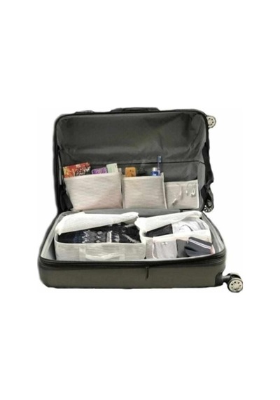 Bavul İçi Düzenleyici Valiz  Organizer 6 Lı Set - Çizgili