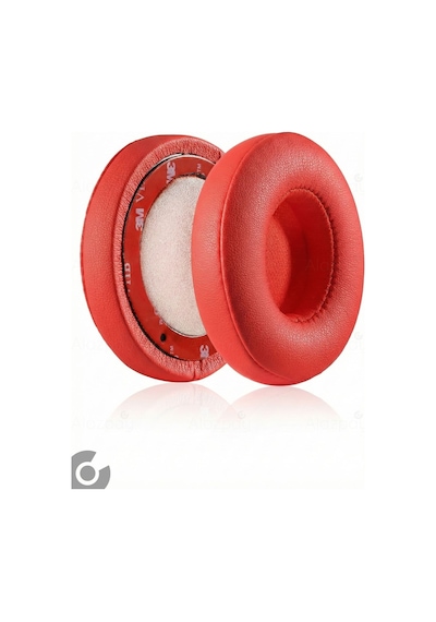 Beats Solo 2 Solo 3 Uyumlu Yumuşak Deri Kulaklık Pedi Sünger Yastığı Pedi Kırmızı