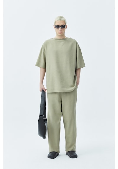 Vamos Basıc Oversize Keten Takım 40-635 Haki