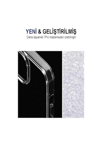 Apple Uyumlu iPhone 15 Kapak Kristal Clear Case Sert Şeffaf Mika Kılıf