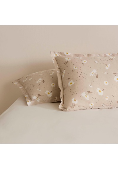 Home Daisy Bej 2&apos Li Yastık Kılıfı Bej 50x70 Açik Mavi