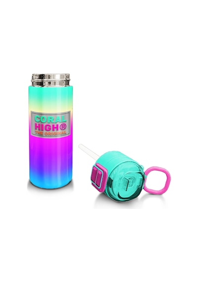 Coral High Kids Renk Geçişli Desenli Pipetli Ve Direkt İçim Çelik Termos 500 Ml 31924 Rose Gold