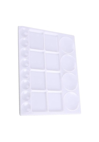 Artlantis Masa Üstü Resim Paleti 1 Adet 20 Hazneli Boya Paleti 25x33 Cm Sanatsal Boyalar İçin Büyük Palet Akrilik