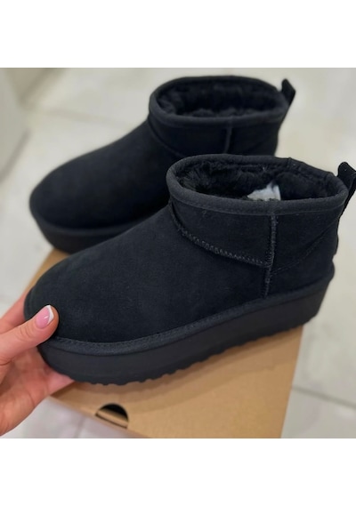 Premium İthal Ugg Classic Kadın Bot Siyah