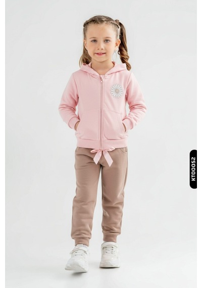 Xo Kids Kız Çocuk Eşofman Takım 4-8 Yaş 19501 Pudra