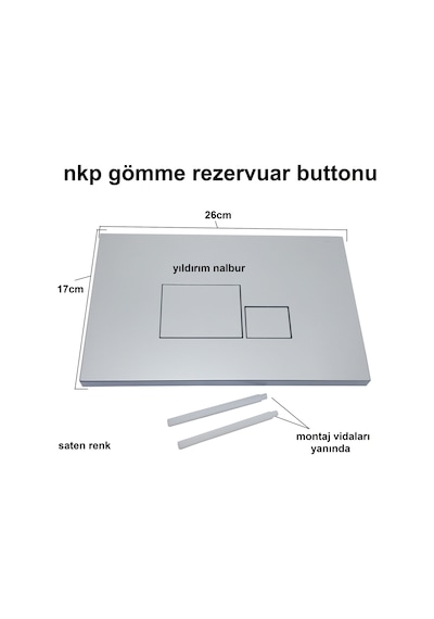 Nkp Gömme Rezervuar Düğmesi Butonu Kare Tip Küp Buton Büy