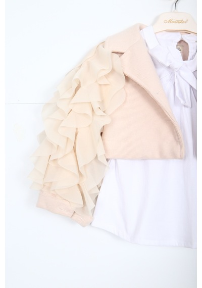 Moonstar Xo Kids Kiz Çocuk Alt Üst Takım 4-7 Yaş 51034 Bej